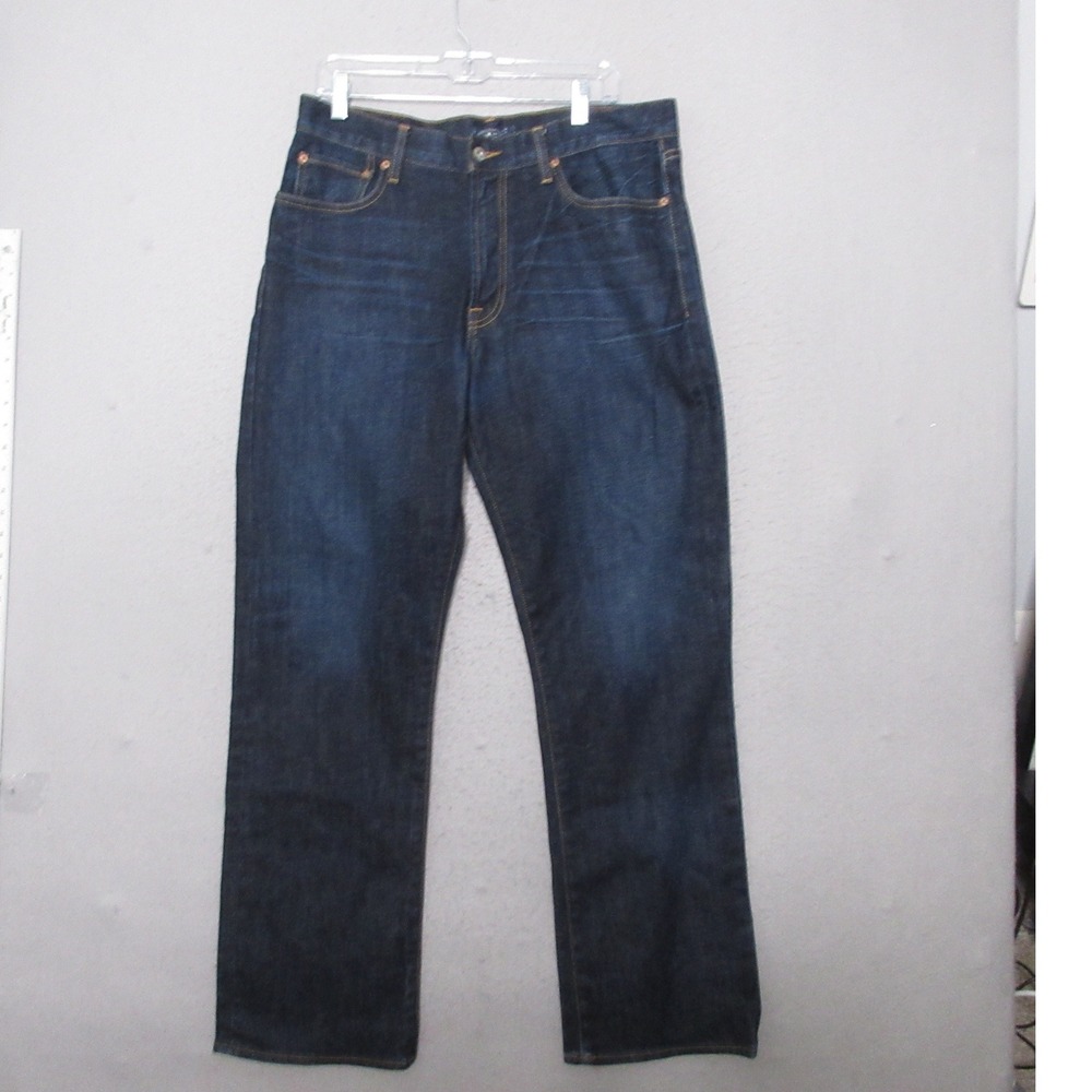 Lucky Brand Men Jeans 34x32 181 Relaxed Straight Dark Wash Denim Classic Style